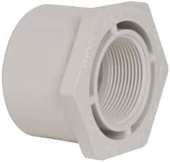 Value Collection - 2-1/2 x 1-1/2" PVC Plastic Pipe Bushing - Schedule 40, Spig x FIPT End Connections - Americas Industrial Supply