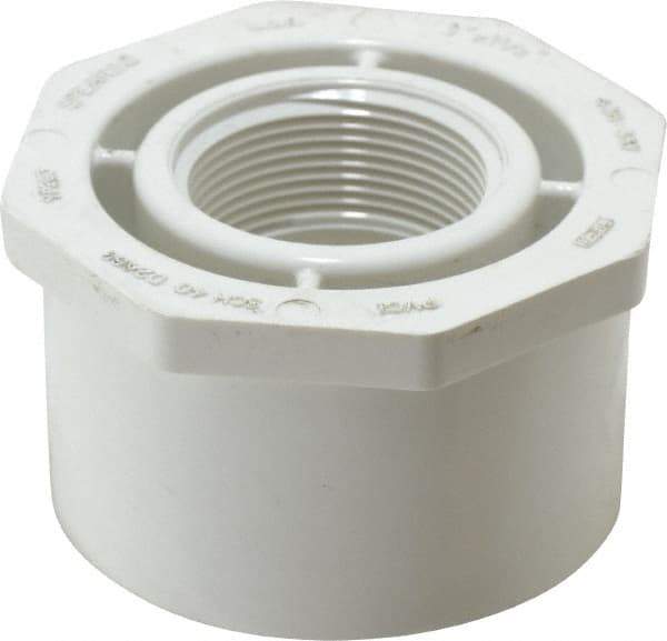 Value Collection - 3 x 1-1/2" PVC Plastic Pipe Bushing - Schedule 40, Spig x FIPT End Connections - Americas Industrial Supply