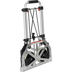 Vestil - 250 Lb Capacity 26" OAH Hand Truck - Fold Away Handle, Aluminum, Rubber Wheels - Americas Industrial Supply