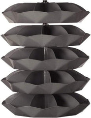 Durham - 2,500 Lb Capacity, 22" Deep x 57-1/2" High, Rotating Bin Rack - 1 Side, Gray Steel Bins - Americas Industrial Supply