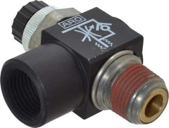 ARO/Ingersoll-Rand - 3/8" NPT x 3/8" NPT Right Angle Flow Control Valve - 0 to 150 psi & Brass Material - Americas Industrial Supply