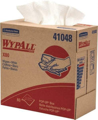WypAll - Dry Shop Towel/Industrial Wipes - Pop-Up, 16-3/4" x 9" Sheet Size, White - Americas Industrial Supply