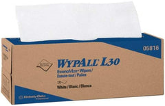 WypAll - L30 Dry General Purpose Wipes - Pop-Up, 9-3/4" x 16-3/8" Sheet Size, White - Americas Industrial Supply