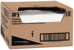WypAll - X80 1/4 Fold Food Service Wipes - Box, 23-1/2" x 12-1/2" Sheet Size, Blue & White - Americas Industrial Supply
