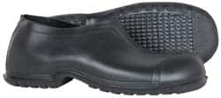 Dunlop Protective Footwear - Men's 10-11 Rain & Cold Resistant Overshoes - 4" High, Plain Toe, Nonslip & Cleated Sole, PVC Upper, Black - Americas Industrial Supply