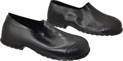 Dunlop Protective Footwear - Men's 12-13 Rain & Cold Resistant Overshoes - 4" High, Plain Toe, Nonslip & Cleated Sole, PVC Upper, Black - Americas Industrial Supply