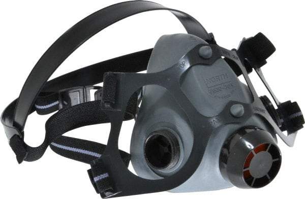North - Series 5500, Size S Half Mask Respirator - 2-Point Suspension, Threaded Connection - Americas Industrial Supply