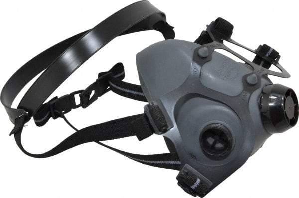 North - Series 5500, Size L Half Mask Respirator - 2-Point Suspension, Threaded Connection - Americas Industrial Supply
