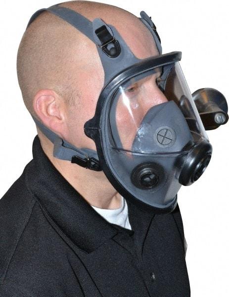North - Series 5400, Size S Full Face Respirator - 4-Point Suspension, Threaded Connection - Americas Industrial Supply