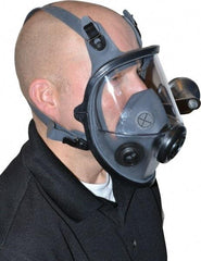 North - Series 5400, Size S Full Face Respirator - 4-Point Suspension, Threaded Connection - Americas Industrial Supply