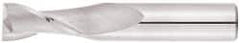 Niagara Cutter - 3/8", 1" LOC, 3/8" Shank Diam, 4" OAL, 2 Flute, Solid Carbide Square End Mill - Single End, TiAlN Finish, Spiral Flute, 30° Helix, Centercutting, Right Hand Cut, Right Hand Flute, Series C230 - Americas Industrial Supply