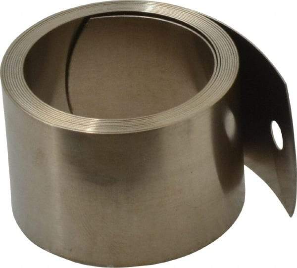 Gardner Spring - 0.014" Thick x 43" Long, 7 Lb Capacity Constant Force Spring - 1" Wide, 1.19" ID of Reflection, 2.14" Initial Extension, 0.187" End Hole Diam - Americas Industrial Supply