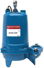 Goulds Pumps - 1/2 hp, 115 Amp Rating, 115 Volts, Nonautomatic Operation, Sewage Pump - 1 Phase, Cast Iron Housing - Americas Industrial Supply