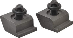 Mitee-Bite - 1/2-13 Screw Thread, 1-1/2" Wide x 3/8" High, Serrated Steel Machinable Style Screw Mount Toe Clamp - 12,000 Lb Holding Force, 108.3 Lb Ft Torque, 0.77" Long Extension, 0.075" Throw, 2 Clamps in Package - Americas Industrial Supply