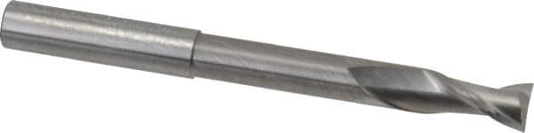 Accupro - 3/8", 3/4" LOC, 3/8" Shank Diam, 4" OAL, 2 Flute, Solid Carbide Square End Mill - Single End, Uncoated, Spiral Flute, 40° Helix, Centercutting, Right Hand Cut, Right Hand Flute - Americas Industrial Supply