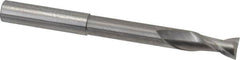 Accupro - 3/8", 3/4" LOC, 3/8" Shank Diam, 4" OAL, 2 Flute, Solid Carbide Square End Mill - Single End, Uncoated, Spiral Flute, 40° Helix, Centercutting, Right Hand Cut, Right Hand Flute - Americas Industrial Supply