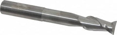 Accupro - 1/2", 1" LOC, 1/2" Shank Diam, 4" OAL, 2 Flute, Solid Carbide Square End Mill - Single End, Uncoated, Spiral Flute, 40° Helix, Centercutting, Right Hand Cut, Right Hand Flute - Americas Industrial Supply