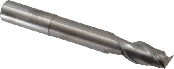 Accupro - 3/4", 1-1/2" LOC, 3/4" Shank Diam, 6" OAL, 2 Flute, Solid Carbide Square End Mill - Single End, Uncoated, Spiral Flute, 40° Helix, Centercutting, Right Hand Cut, Right Hand Flute - Americas Industrial Supply