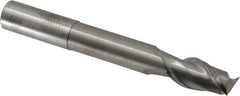 Accupro - 3/4", 1-1/2" LOC, 3/4" Shank Diam, 6" OAL, 2 Flute, Solid Carbide Square End Mill - Single End, Uncoated, Spiral Flute, 40° Helix, Centercutting, Right Hand Cut, Right Hand Flute - Americas Industrial Supply