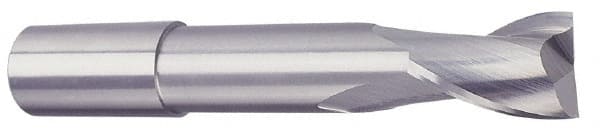 Accupro - 5/8", 1-1/4" LOC, 5/8" Shank Diam, 6" OAL, 2 Flute, Solid Carbide Square End Mill - Americas Industrial Supply