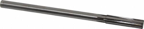 Made in USA - 1/2" Carbide-Tipped 6 Flute Chucking Reamer - Straight Flute, 7/16" Straight Shank, 2" Flute Length, 8" OAL - Americas Industrial Supply