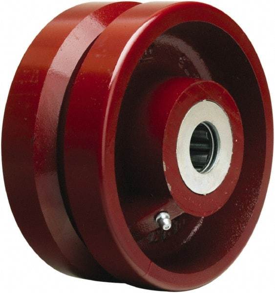 Hamilton - 6 Inch Diameter x 2-3/4 Inch Wide, Cast Iron Caster Wheel - 2,500 Lb. Capacity, 3-1/4 Inch Hub Length, 1-1/4 Inch Axle Diameter, Straight Roller Bearing - Americas Industrial Supply