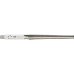 Interstate - 1/4" Small End, 0.38" Large End, 11/32" Shank, 3-1/8" Flute, Brown and Sharpe Taper Reamer #2 - Americas Industrial Supply