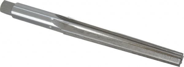 Interstate - 0.45" Small End, 0.617" Large End, 9/16" Shank, 4" Flute, Brown and Sharpe Taper Reamer #5 - Americas Industrial Supply