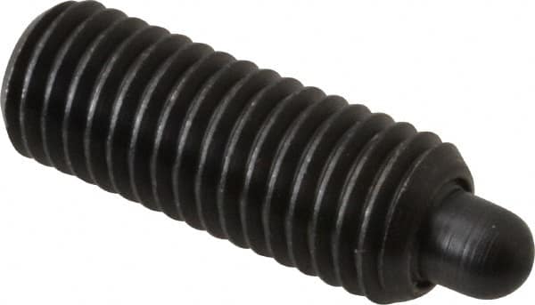 Gibraltar - M12 x 1.75, 32mm Thread Length, 6mm Plunger Projection, Steel Threaded Spring Plunger - 6.3mm Max Plunger Diam, 32mm Plunger Length, 6.55 Lb Init End Force, 17.26 Lb Final End Force, 6mm Hex - Americas Industrial Supply