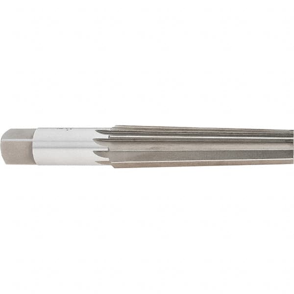 Interstate - 1.0167" Small End, 1.2893" Large End, 1-1/4" Straight Shank, 5-1/4" Flute, 4MT Morse Taper Reamer - Americas Industrial Supply