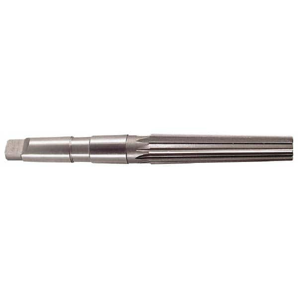 Interstate - 1.4717" Small End, 1.8005" Large End, 1-1/2" Tapered Shank, 6-1/4" Flute, 5MT Morse Taper Reamer - Americas Industrial Supply