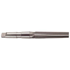 Interstate - 1.4717" Small End, 1.8005" Large End, 1-1/2" Tapered Shank, 6-1/4" Flute, 5MT Morse Taper Reamer - Americas Industrial Supply