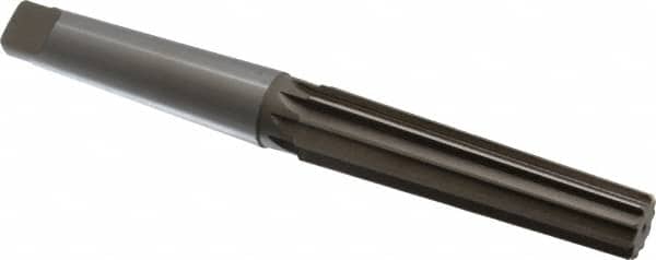Interstate - 1.0167" Small End, 1.2893" Large End, 1-1/8" Tapered Shank, 5-1/4" Flute, 4MT Morse Taper Reamer - Americas Industrial Supply