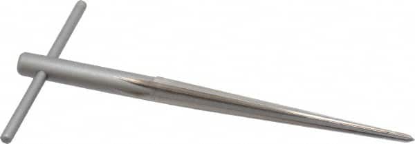 Alvord Polk - 3/8" Diam, 1/8" Small End Diam, 11/32" Diam T-Handle Shank, 3-5/8" Flute, Repairman's Reamer - Straight Flute, 5-9/16" OAL, Right Hand Cut, High Speed Steel - Americas Industrial Supply