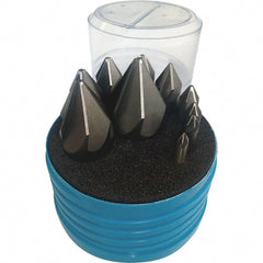 Interstate - 10 Piece, 1/4 to 1-1/2" Head Diam, 82° Included Angle, Single End Countersink Set - Americas Industrial Supply