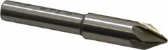 Interstate - 5/16" Head Diam, 1/4" Shank Diam, 6 Flute 60° High Speed Steel Countersink - Americas Industrial Supply