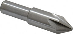 Interstate - 5/8" Head Diam, 1/2" Shank Diam, 6 Flute 60° High Speed Steel Countersink - Americas Industrial Supply