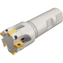 Iscar - 1" Cut Diam, 0.394" Max Depth of Cut, 5.4" OAL, Indexable Square Shoulder End Mill - R8 Taper Shank, 90° Lead Angle, Series Heli2000 - Americas Industrial Supply