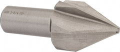 Interstate - 1-3/4" Head Diam, 1" Shank Diam, 6 Flute 60° High Speed Steel Countersink - Americas Industrial Supply
