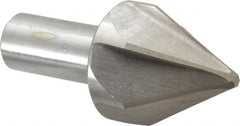 Interstate - 2" Head Diam, 1" Shank Diam, 6 Flute 60° High Speed Steel Countersink - Americas Industrial Supply