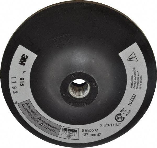 3M - 5" Diam Hook & Loop Disc Backing Pad - Firm Density, 10,000 RPM - Americas Industrial Supply