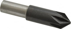 Interstate - 5/8" Head Diam, 1/2" Shank Diam, 6 Flute 82° High Speed Steel Countersink - Americas Industrial Supply