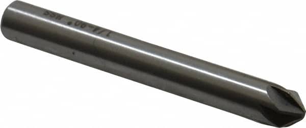 Interstate - 1/4" Head Diam, 1/4" Shank Diam, 6 Flute 90° High Speed Steel Countersink - Americas Industrial Supply