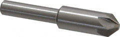 Interstate - 3/8" Head Diam, 1/4" Shank Diam, 6 Flute 90° High Speed Steel Countersink - Americas Industrial Supply