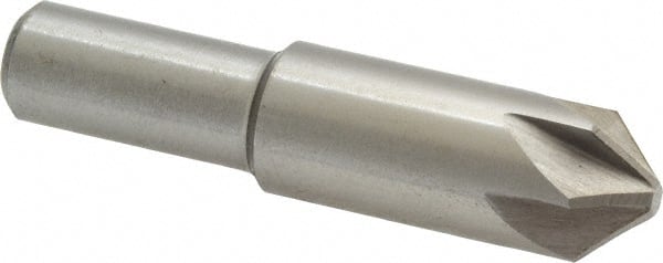 Interstate - 5/8" Head Diam, 1/2" Shank Diam, 6 Flute 90° High Speed Steel Countersink - Americas Industrial Supply