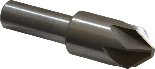 Interstate - 3/4" Head Diam, 1/2" Shank Diam, 6 Flute 90° High Speed Steel Countersink - Americas Industrial Supply