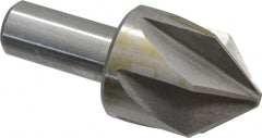 Interstate - 1-1/2" Head Diam, 3/4" Shank Diam, 6 Flute 90° High Speed Steel Countersink - Americas Industrial Supply