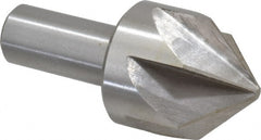 Interstate - 2" Head Diam, 1" Shank Diam, 6 Flute 90° High Speed Steel Countersink - Americas Industrial Supply