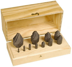 Hertel - 10 Piece, 1/4 to 1-1/2" Head Diam, 82° Included Angle, Countersink Set - Americas Industrial Supply