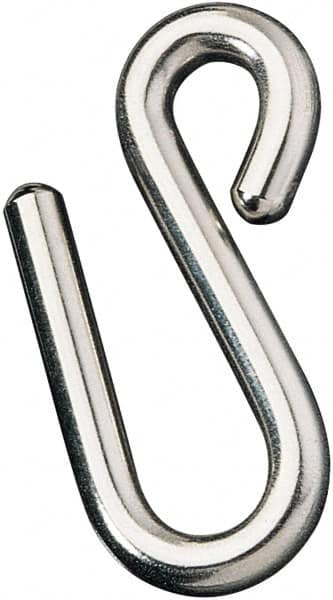 Ronstan - 15/32" Opening, 316 Stainless Steel Electropolished S-Hook - 1,320 Lb Capacity, 7/16" ID, 5/16" Wire, 3" OAL - Americas Industrial Supply